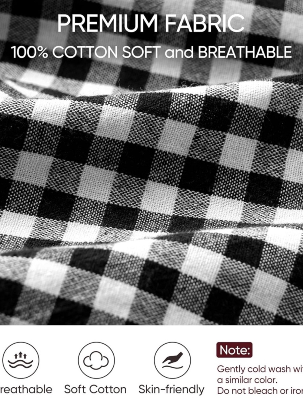 NWT - Black & White Gingham Women’s Casual Shorts - Picture 4 of 7